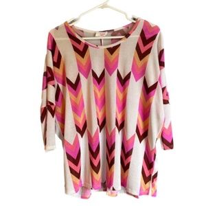 Fantastic Fawn Pink Women's Top Tunic 1/2 sleeve - Small